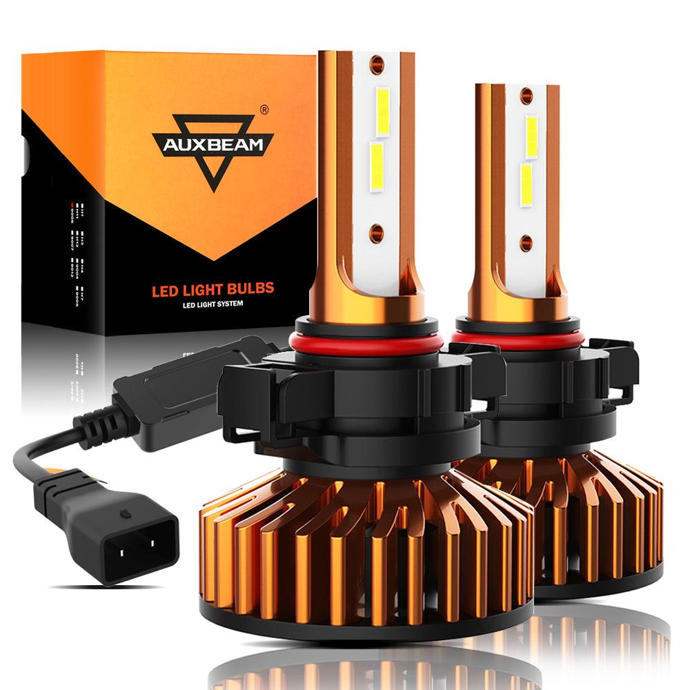 مصابيح أمامية LED صغيرة الحجم من سلسلة F2، 10000 لومن، 52 واط، 6500 كلفن، لون أبيض بارد