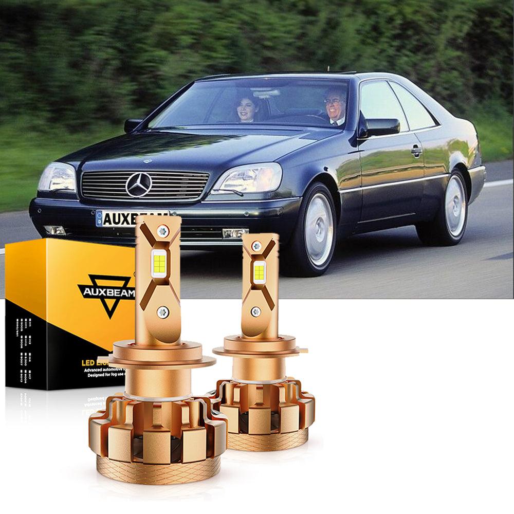 For 2000-2009 Mercedes-Benz CL500 with HID headlamps LED Light Bulbs High Low Beam Bundle - Auxbeam  – éclairage LED auto