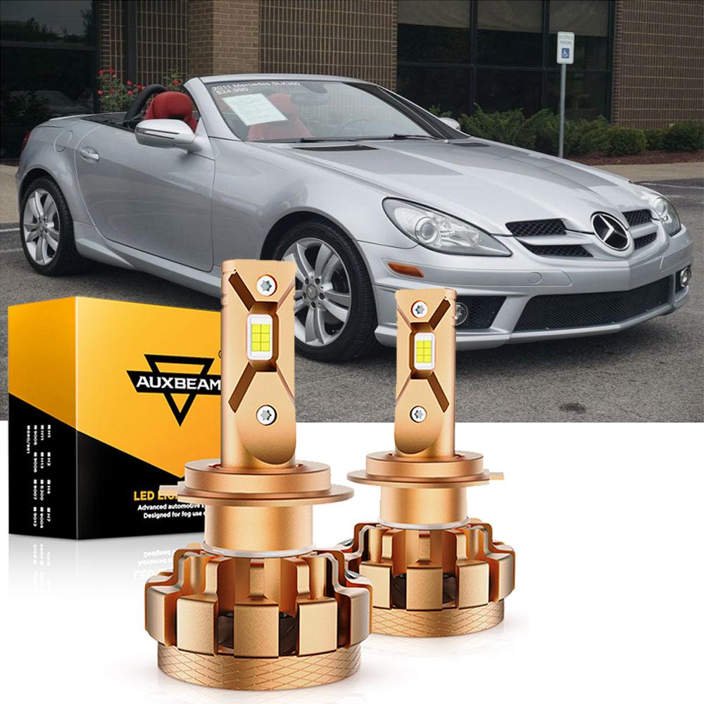 For 2009-2011 Mercedes-Benz SLK300 with HID headlamps LED Light Bulbs High Low Beam Bundle - Auxbeam  – éclairage LED auto