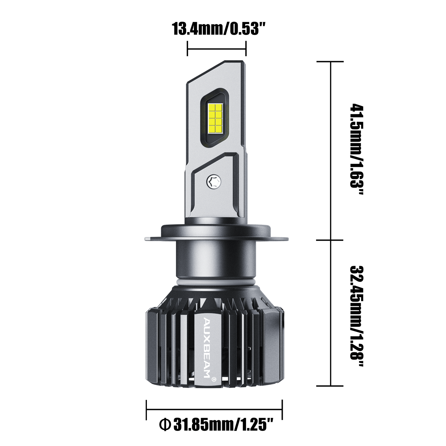 H7 LED Headlight Bulbs 90W 20000LM F15 Series 20% Smaller Size 6500K Cool White | 2 Bulbs - Auxbeam  – éclairage LED auto