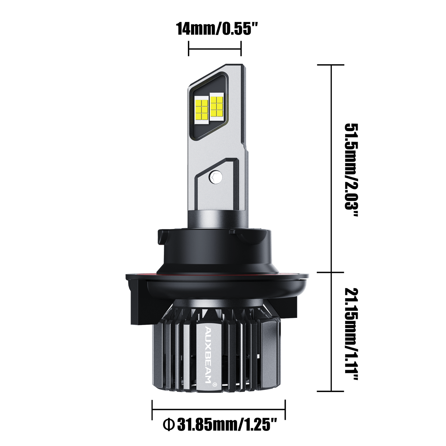 H13/9008 LED Headlight Bulbs 90W 20000LM F15 Series 20% Smaller Size 6500K Cool White | 2 Bulbs - Auxbeam  – éclairage LED auto