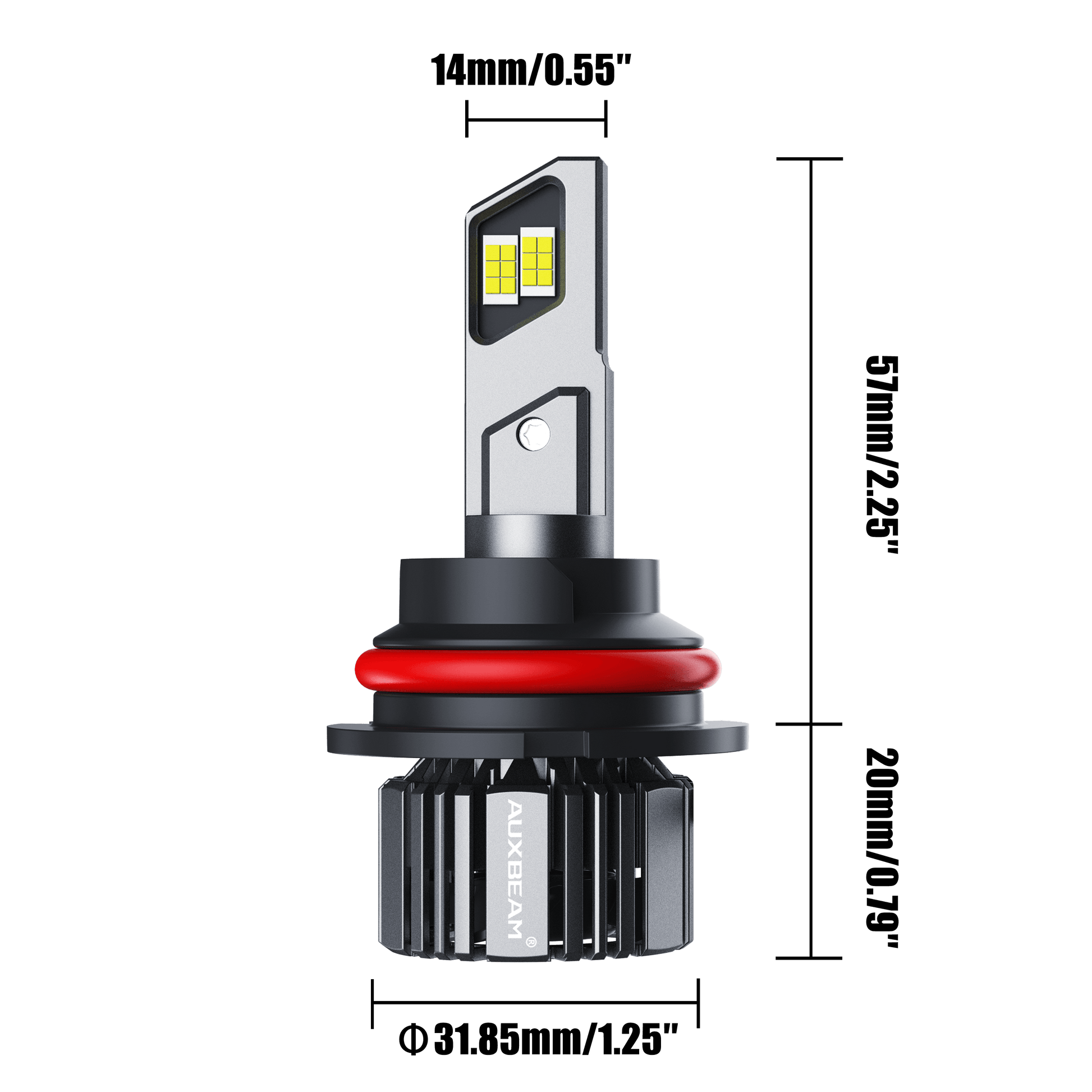 9007/HB5 LED Headlight Bulbs 90W 20000LM F15 Series 20% Smaller Size 6500K Cool White | 2 Bulbs - Auxbeam  – éclairage LED auto