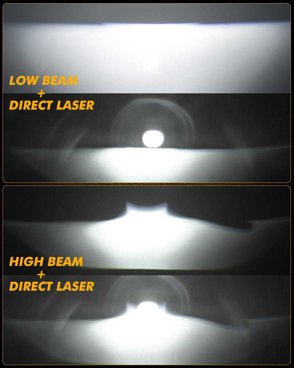 كشاف ضباب 3 بوصات، شعاع عالي 70 واط، عدسة عرض ثنائية LED، كشاف ليزر مباشر مزدوج، 6000 كلفن، لسيارة تويوتا/هوندا | قطعتان/مجموعة
