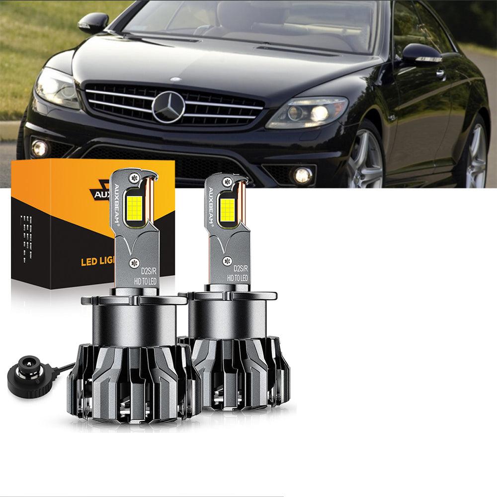 For 2008-2009 Mercedes-Benz CL63 AMG with HID headlamps LED Light Bulbs High Low Beam Bundle - Auxbeam  – éclairage LED auto