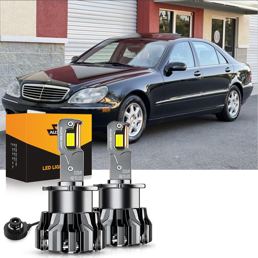 For 2000-2006 Mercedes-Benz S500 with HID headlamps LED Light Bulbs High Low Beam Bundle - Auxbeam  – éclairage LED auto