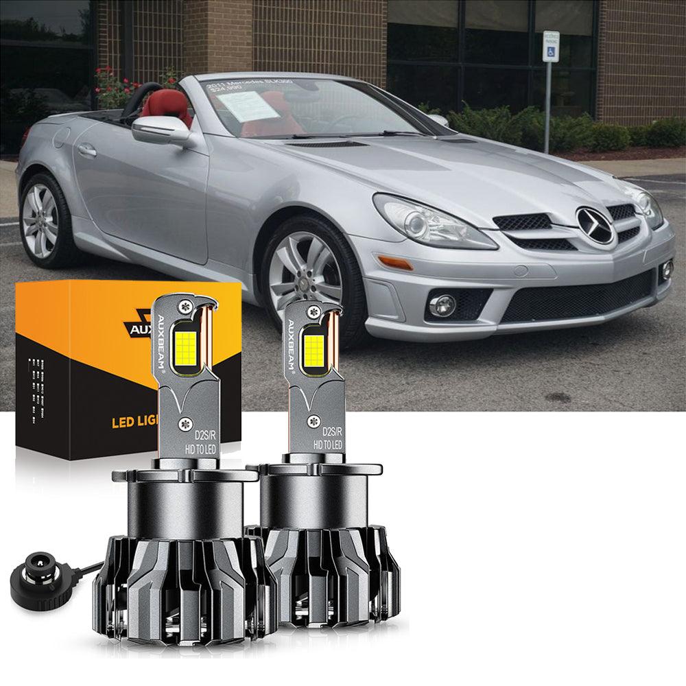 For 2009-2011 Mercedes-Benz SLK300 with HID headlamps LED Light Bulbs High Low Beam Bundle - Auxbeam  – éclairage LED auto