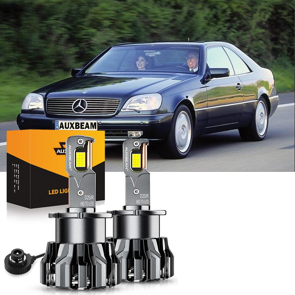 For 2000-2009 Mercedes-Benz CL500 with HID headlamps LED Light Bulbs High Low Beam Bundle - Auxbeam  – éclairage LED auto