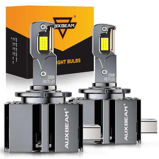 🆕D3 D3S D3R LED Headlight Bulbs 70W 22000LM D-PRO Series HID Replacement 6500K Cool White | 2 Bulbs - Auxbeam  – éclairage LED auto