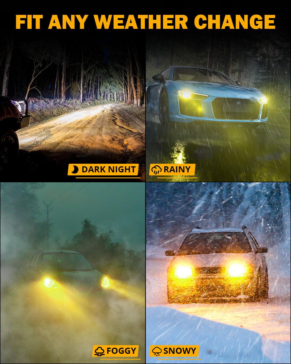 🆕9006/HB4 RGB LED Headlight Bulbs/DRL/Fog Light R7 Series 70W 25000LM 6500K Cool White + RGB Remote Control | 2 Bulbs - Auxbeam  – éclairage LED auto