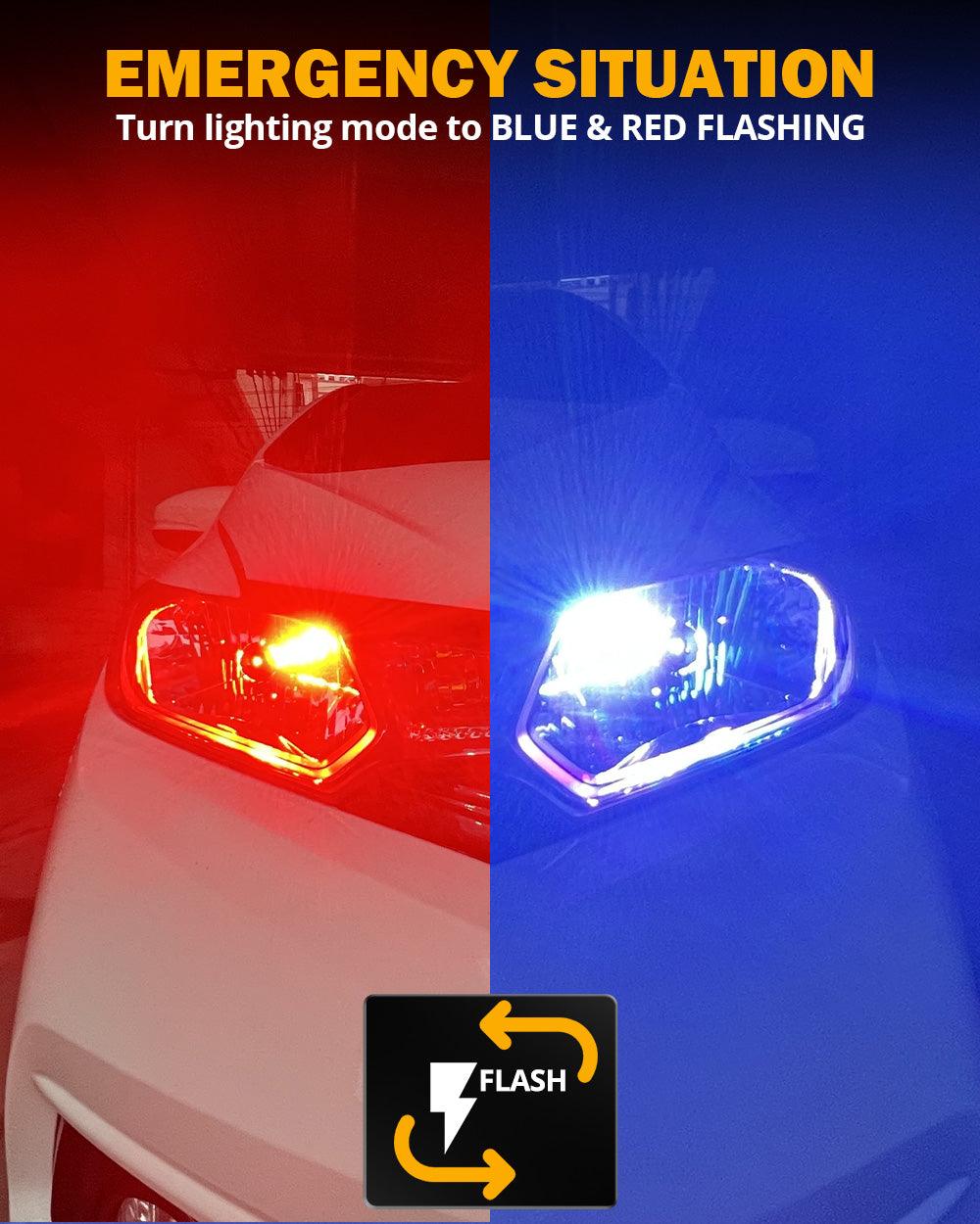 🆕9005/HB3 RGB LED Headlight Bulbs/DRL/Fog Light R7 Series 70W 25000LM 6500K Cool White + RGB Remote Control | 2 Bulbs - Auxbeam  – éclairage LED auto
