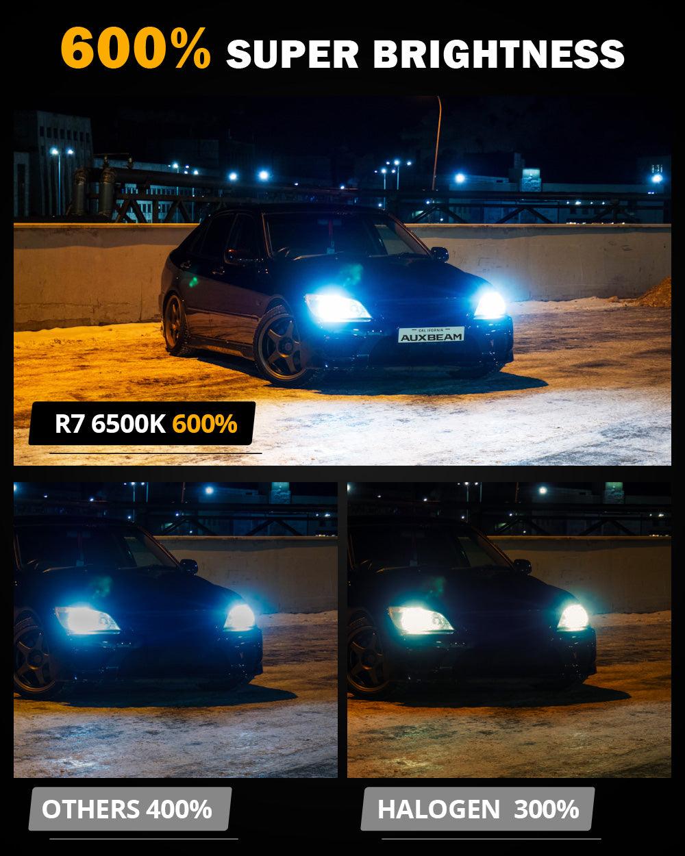 🆕R7 Series 25000LM 70W RGB Remote Control LED Headlight Bulb/DRL/Fog Light - Auxbeam  – éclairage LED auto