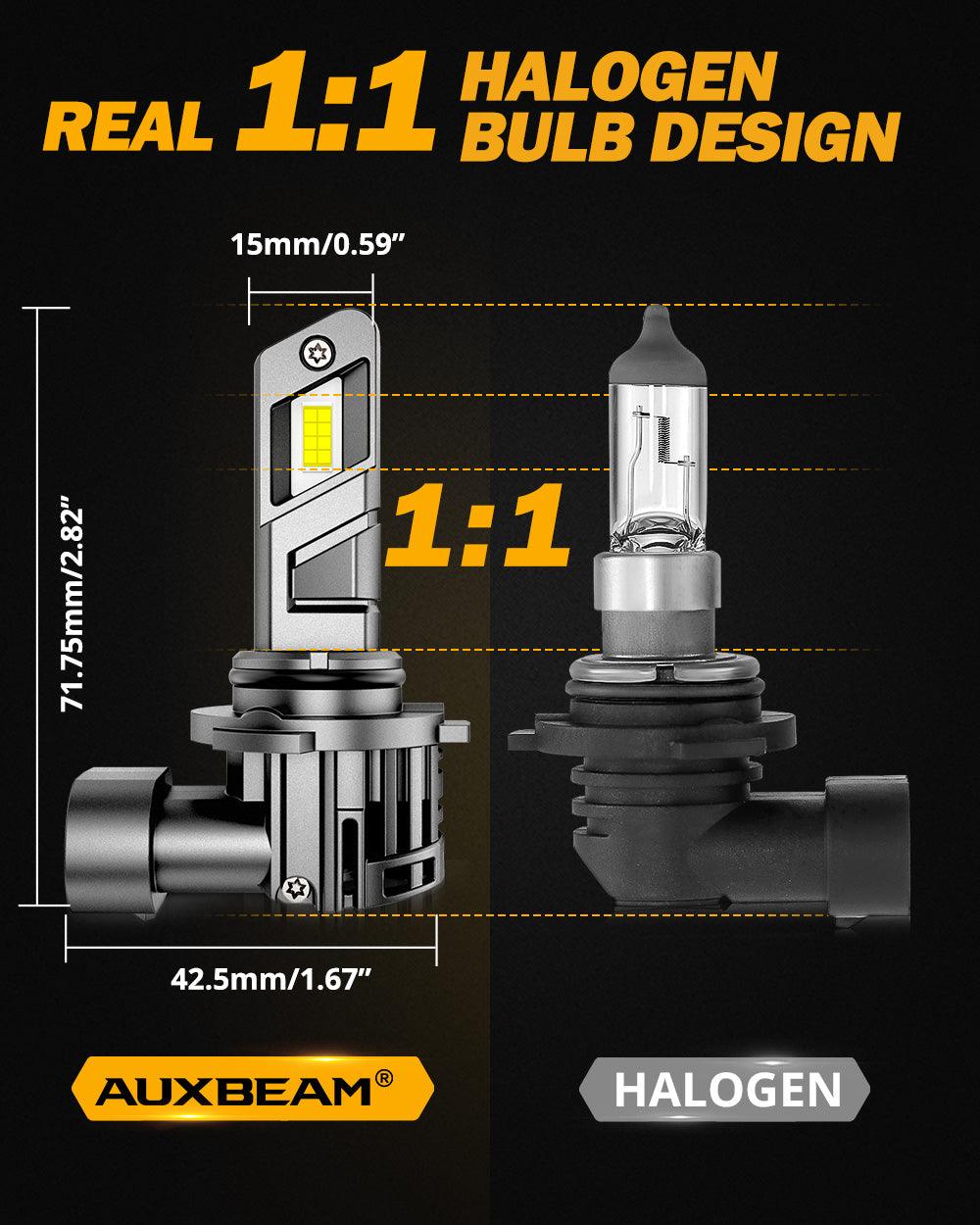🆕9006/HB4 LED Headlight Bulbs Q25 Series Real 1:1 Size 70W 20000LM 6500K Cool White | 2 Bulbs - Auxbeam  – éclairage LED auto