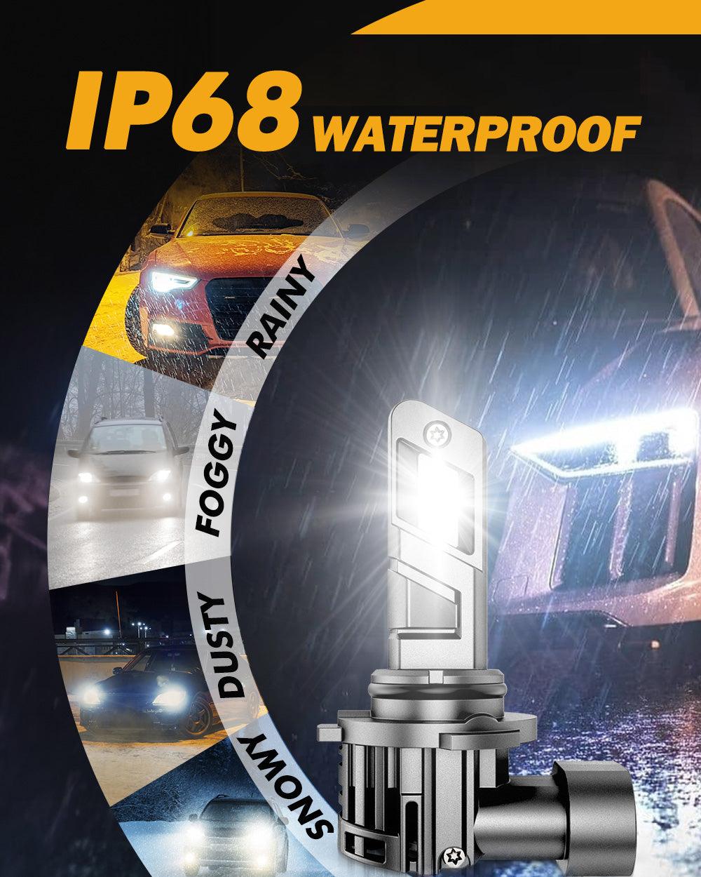 🆕9005+9006/HB4 LED Headlight Bulbs Q25 Series Real 1:1 Size 70W 20000LM 6500K Cool White | 4 Bulbs - Auxbeam  – éclairage LED auto