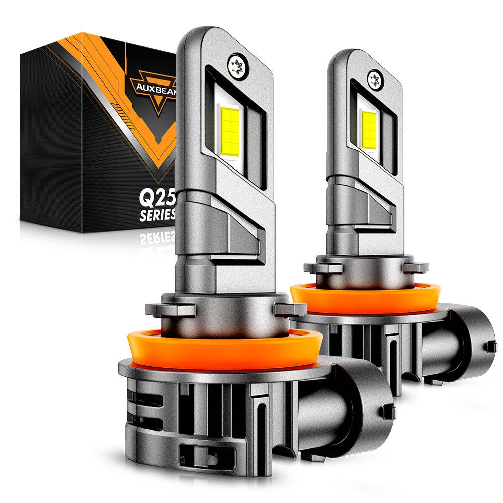 🆕H11/H9/H8 LED Headlight Bulbs Q25 Series Real 1:1 Size 70W 20000LM 6500K Cool White | 2 Bulbs - Auxbeam  – éclairage LED auto