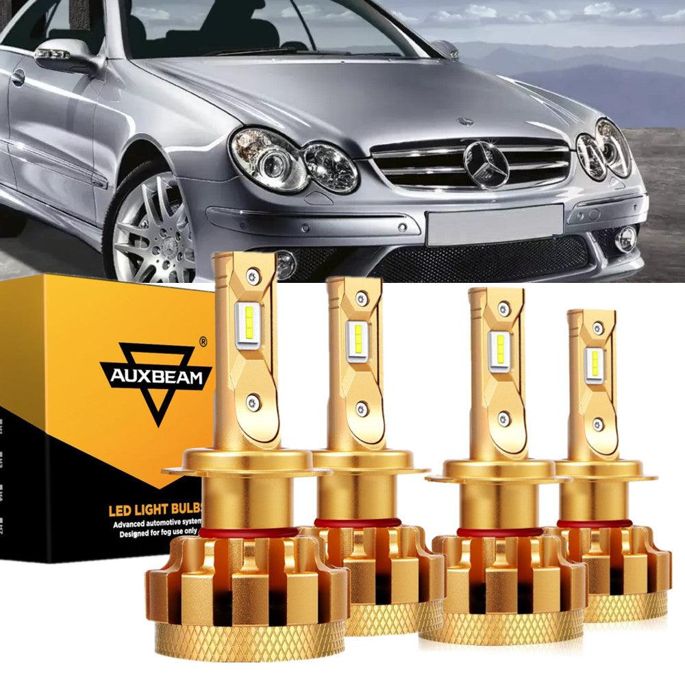 For 2007-2009 Mercedes-Benz CLK550 with Halogen Headlamps F-16 Plus Series Built-in Canbus LED Light Bulbs High Low Beam Bundle - Auxbeam  – éclairage LED auto