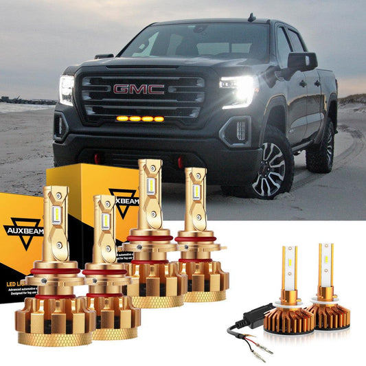 For 2002 GMC Sierra 1500 (Denali) F-16 Plus Series Built-in Canbus Automotive Grade 14000LM LED Light Bulbs High Low Beam Bundle - Auxbeam  – éclairage LED auto