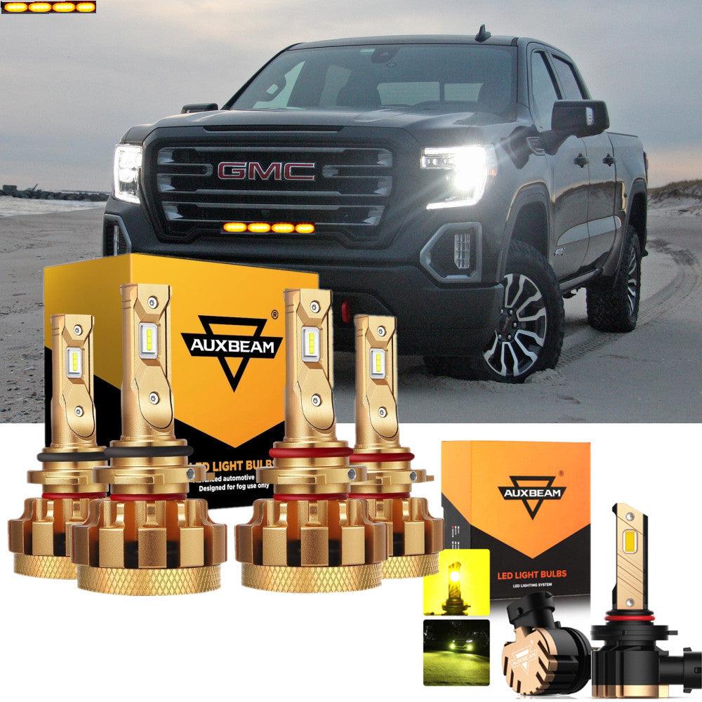 For 2003-2006 GMC Sierra 1500 (Base HT SL SLE SLT WT HYBRID) F-16 Plus Series Built-in Canbus Automotive Grade 14000LM LED Light Bulbs High Low Beam Bundle - Auxbeam  – éclairage LED auto