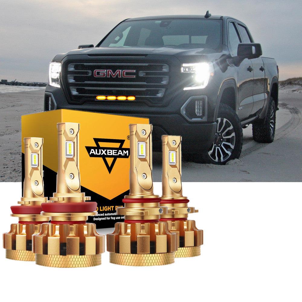 For 2007-2008 GMC Sierra 1500 (Denali SLE SLT WT) F-16 Plus Series Built-in Canbus Automotive Grade 14000LM LED Light Bulbs High Low Beam Bundle - Auxbeam  – éclairage LED auto