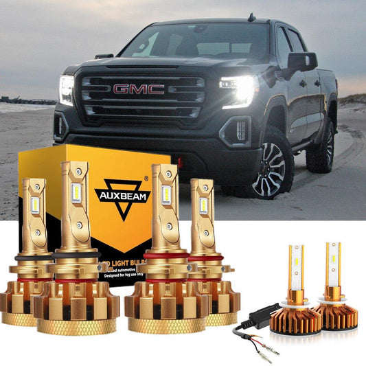 For 2000-2001 GMC Sierra 1500 F-16 Plus Series Built-in Canbus Automotive Grade 14000LM LED Light Bulbs High Low Beam Bundle - Auxbeam  – éclairage LED auto