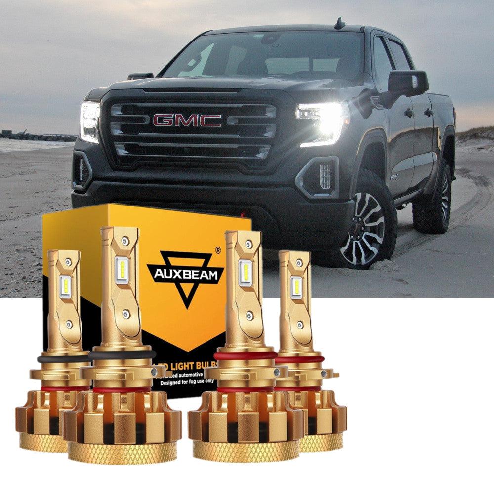 For 2002 GMC Sierra 1500 (Base HT SL SLE SLT WT) F-16 Plus Series Built-in Canbus Automotive Grade 14000LM LED Light Bulbs High Low Beam Bundle - Auxbeam  – éclairage LED auto