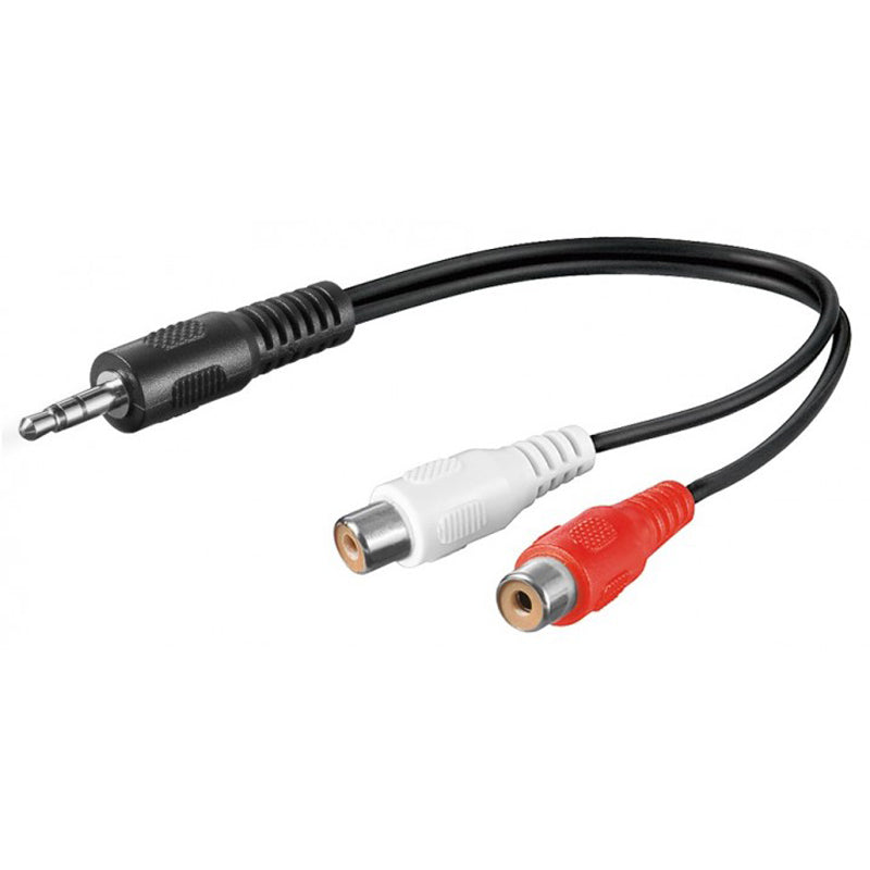GOOBAY Audio-adapter cable 20cm, 2-channel RCA to 3.5mm jack