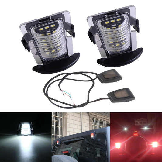 Feux de Plaque d'Immatriculation LED et Feux Hinge pour Jeep Wrangler JK 2007-2017