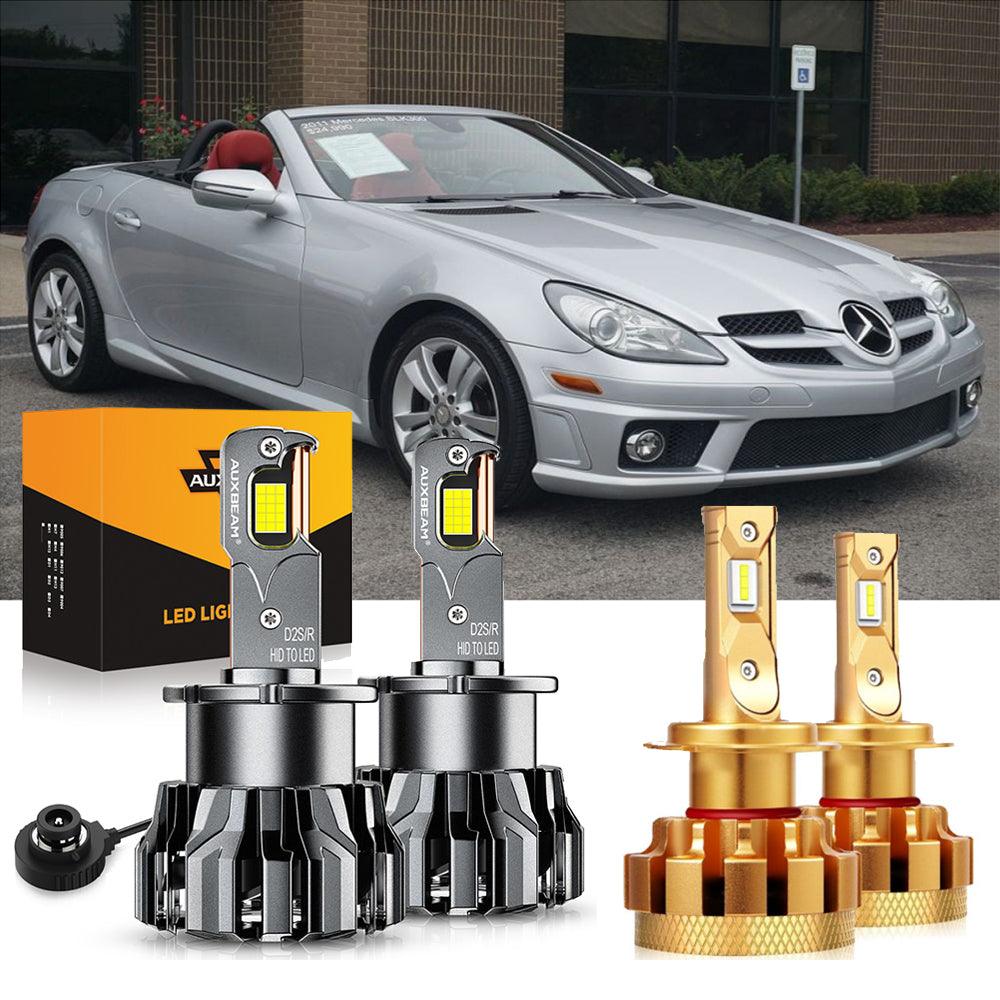 For 2009-2011 Mercedes-Benz SLK300 with HID headlamps LED Light Bulbs High Low Beam Bundle - Auxbeam  – éclairage LED auto