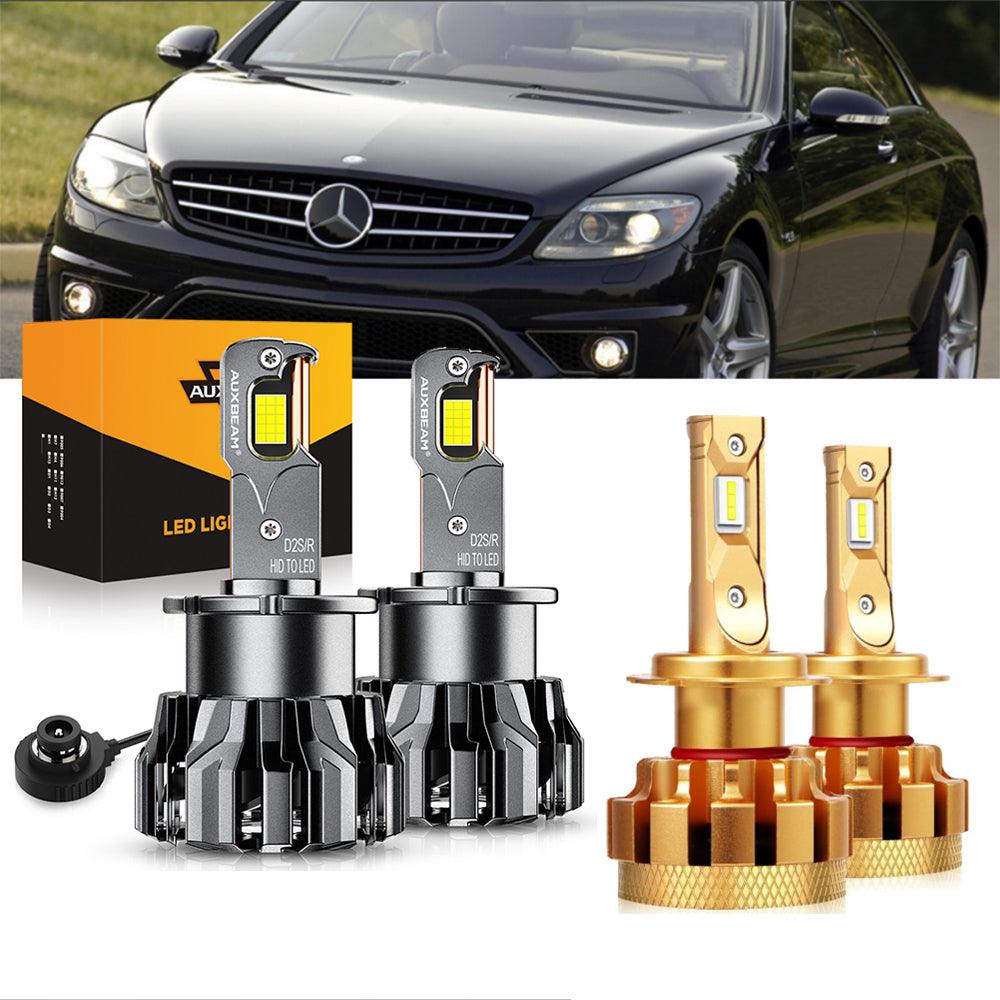 For 2008 - 2009 Mercedes - Benz CL63 AMG with HID headlamps LED Light Bulbs High Low Beam Bundle - FORZA - PARIS