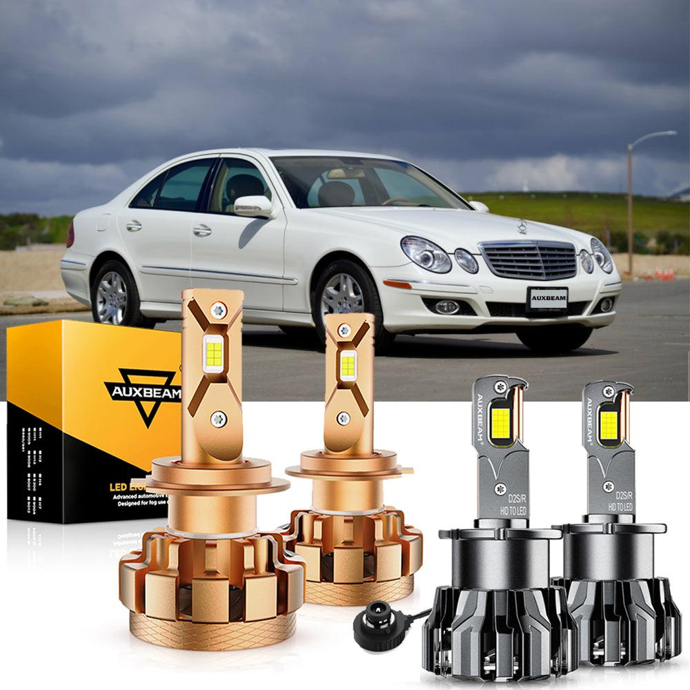 For 2000-2007 Mercedes-Benz E320 with HID headlamps LED Light Bulbs High Low Beam Bundle - Auxbeam  – éclairage LED auto