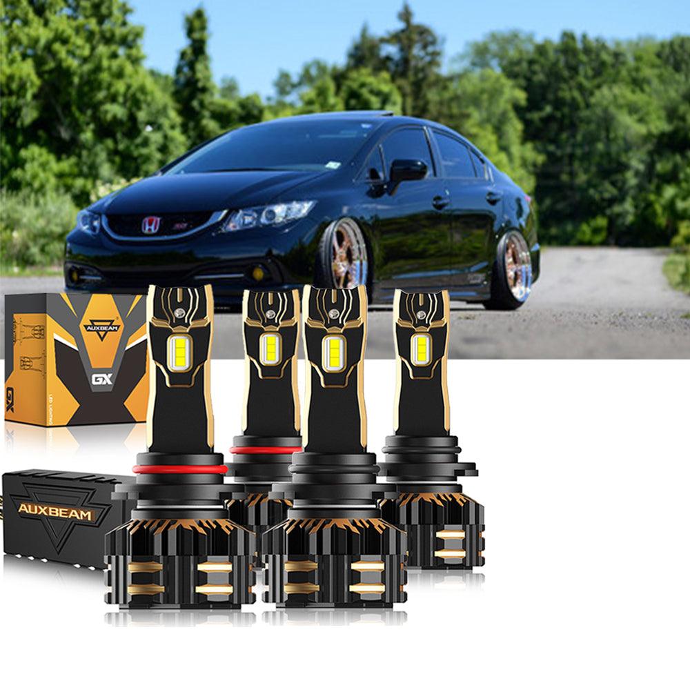 For 2014-2015 Honda Civic 9005 H11 9006 LED Headlight Bulbs Bundle - Auxbeam  – éclairage LED auto