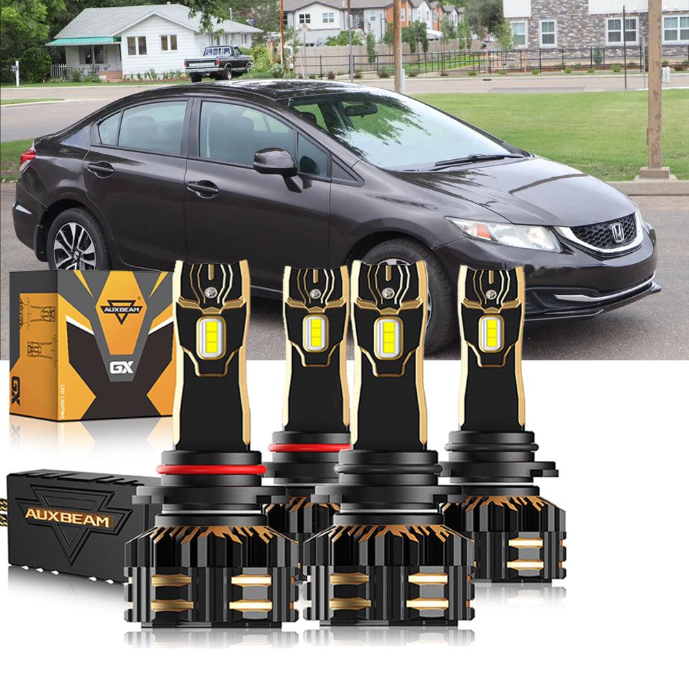 For 2006-2013 Honda Civic 9005 9006 LED Headlight Bulbs Bundle - Auxbeam  – éclairage LED auto
