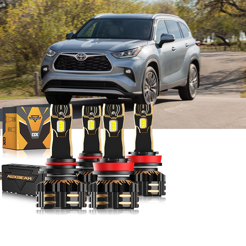 مجموعة مصابيح أمامية LED H11 9005 لسيارة تويوتا هايلاندر 2014-2020
