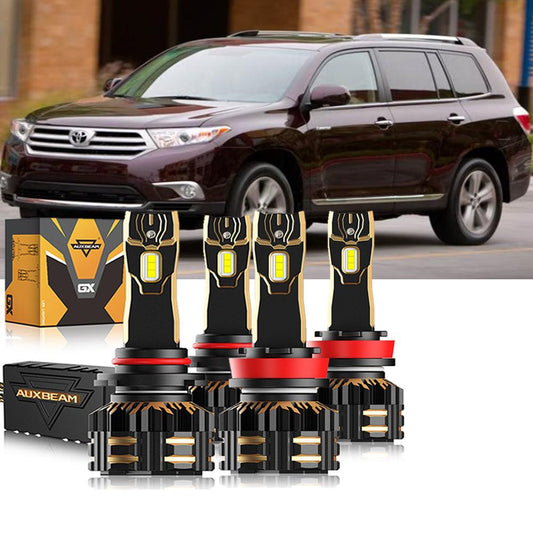 مجموعة مصابيح أمامية LED H11 9005 لسيارة تويوتا هايلاندر 2011-2013
