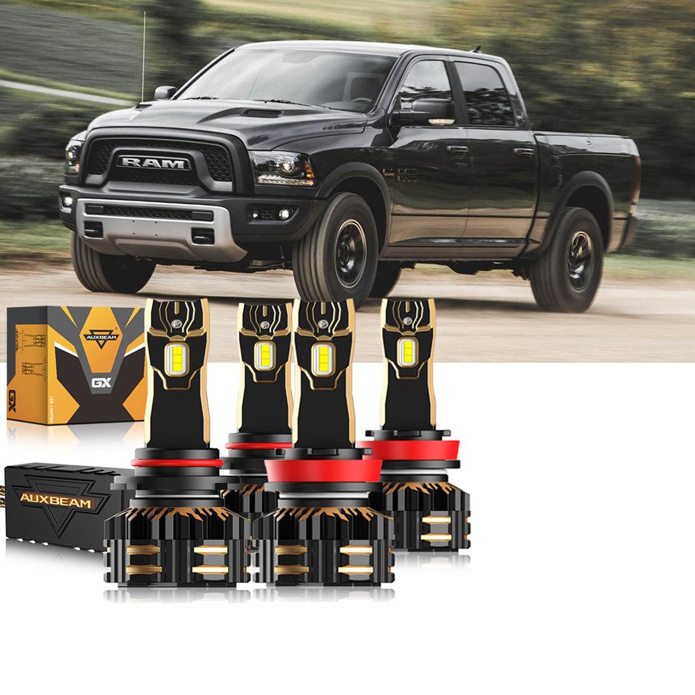For 2015  Ram 1500 (without projector-type headlights) 9005 H11 LED Headlight Bulbs Bundle - Auxbeam  – éclairage LED auto