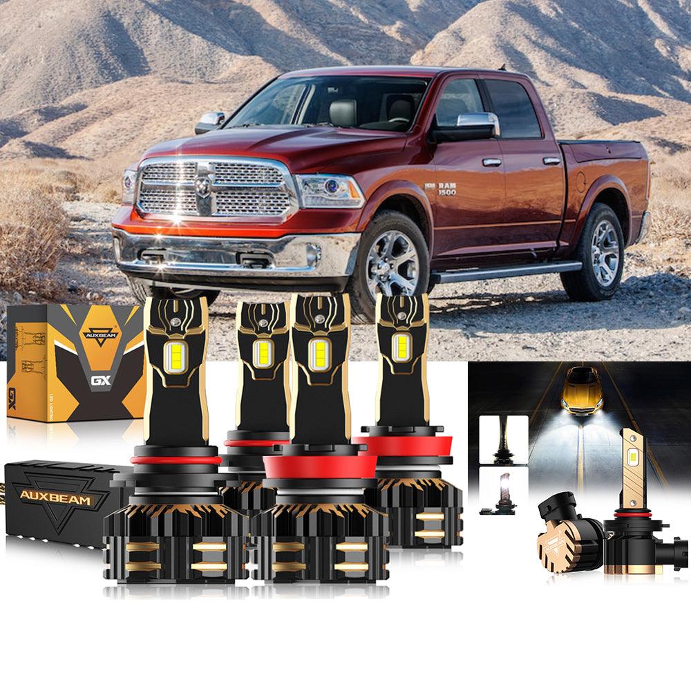For 2013 Ram 1500 (Without Projector-Type Headlamps) 9005 H11 LED Headlight Bulbs Bundle - Auxbeam  – éclairage LED auto