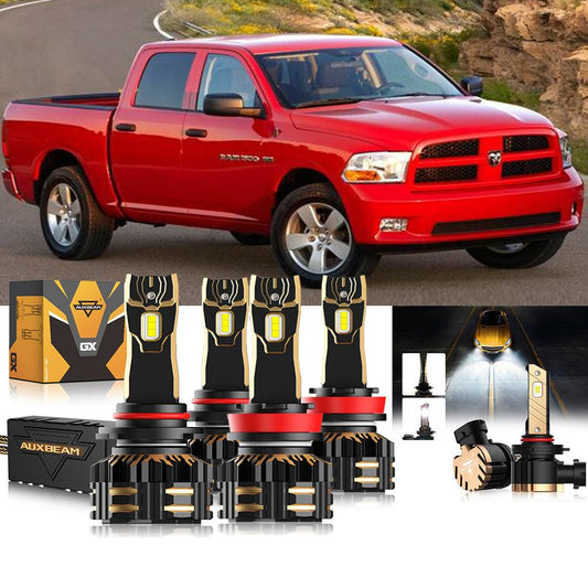 For 2011-2012 Ram 1500 (with 4 headlamps) 9005 H13 LED Headlight Bulbs Bundle - Auxbeam  – éclairage LED auto