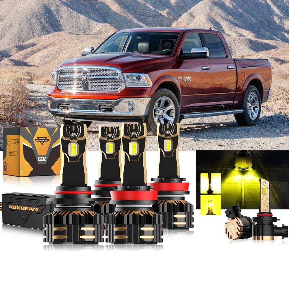 For 2013 Ram 1500 (Without Projector-Type Headlamps) 9005 H11 LED Headlight Bulbs Bundle - Auxbeam  – éclairage LED auto