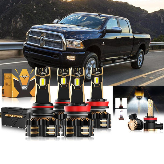 For 2013-2015 Ram 2500 (without projector-type headlights) 9005 H11 LED Headlight Bulbs Bundle - Auxbeam  – éclairage LED auto