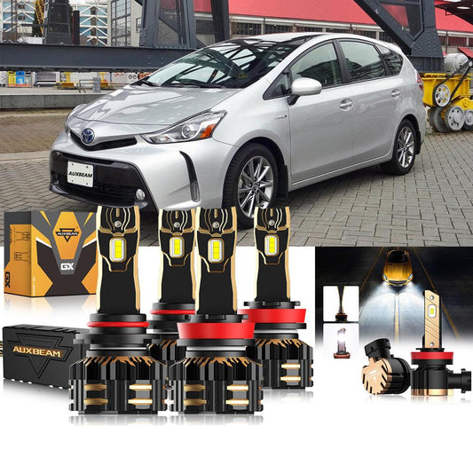 For 2012-2018 Toyota Prius V 9005 H11 LED Headlight Bulbs Bundle - Auxbeam  – éclairage LED auto