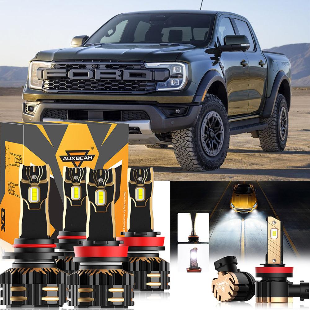 For 2019 Ford Ranger 9005 H11 LED Headlight Bulbs Bundle - Auxbeam  – éclairage LED auto