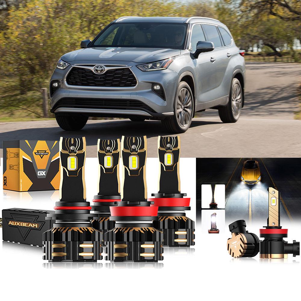 مجموعة مصابيح أمامية LED H11 9005 لسيارة تويوتا هايلاندر 2014-2020