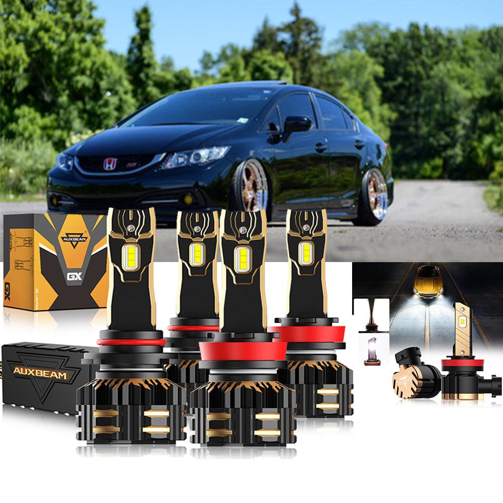 For 2014-2015 Honda Civic 9005 H11 9006 LED Headlight Bulbs Bundle - Auxbeam  – éclairage LED auto