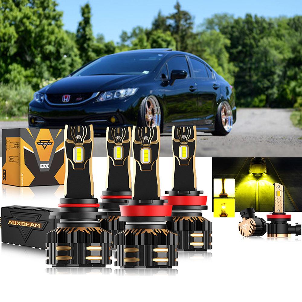 For 2014-2015 Honda Civic 9005 H11 9006 LED Headlight Bulbs Bundle - Auxbeam  – éclairage LED auto