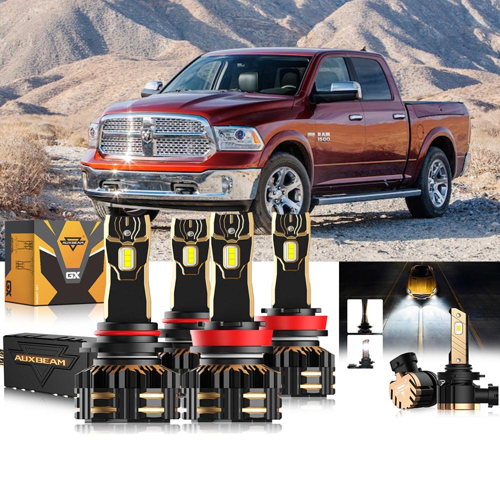 For 2013 Ram 1500 (Without Projector-Type Headlamps) 9005 H11 LED Headlight Bulbs Bundle - Auxbeam  – éclairage LED auto