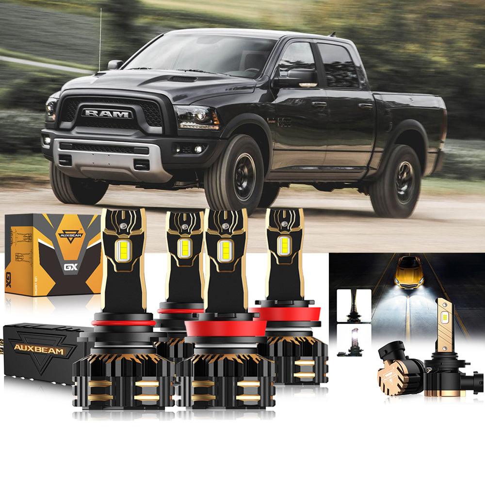 For 2015  Ram 1500 (without projector-type headlights) 9005 H11 LED Headlight Bulbs Bundle - Auxbeam  – éclairage LED auto