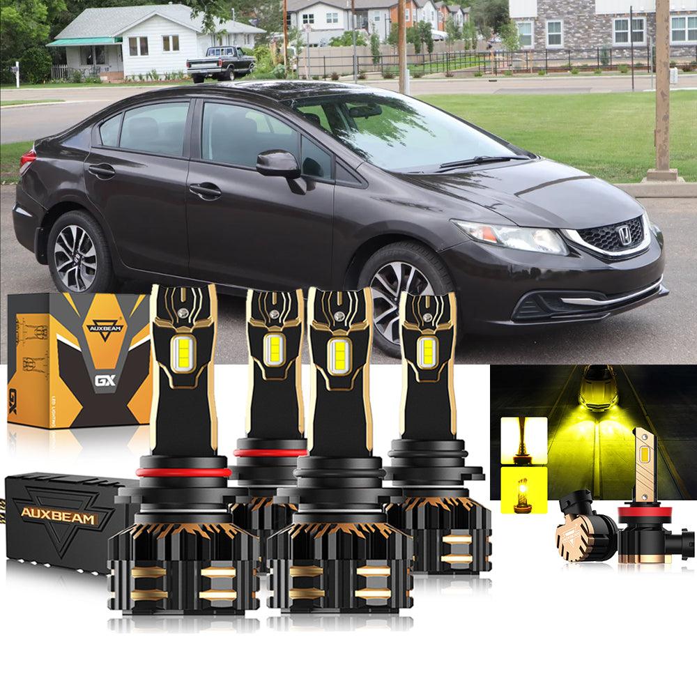 For 2006-2013 Honda Civic 9005 9006 LED Headlight Bulbs Bundle - Auxbeam  – éclairage LED auto