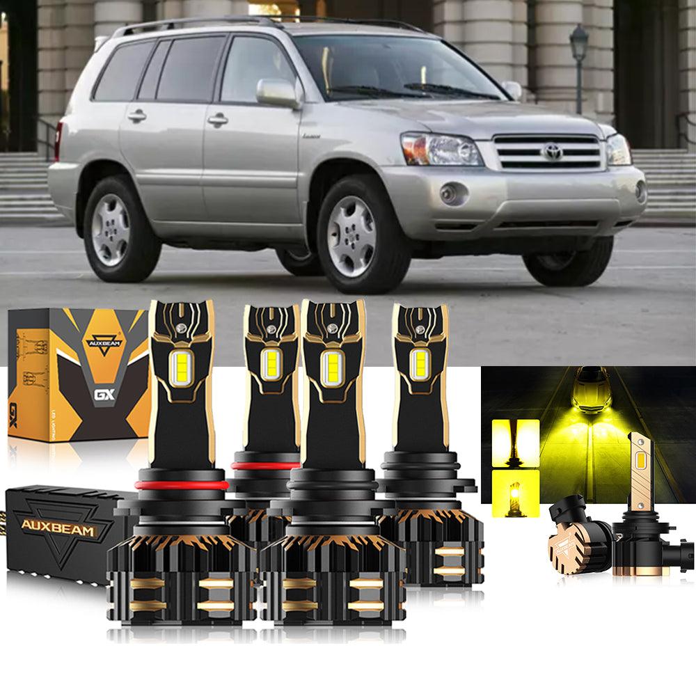 For 2004-2007 Toyota Highlander 9005 9006 LED Headlight Bulbs Bundle - Auxbeam  – éclairage LED auto