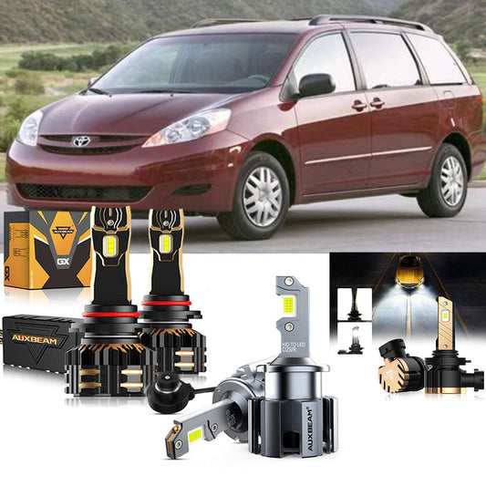مجموعة مصابيح أمامية LED 9005 D2S لسيارة تويوتا سيينا موديلات 2006-2010 