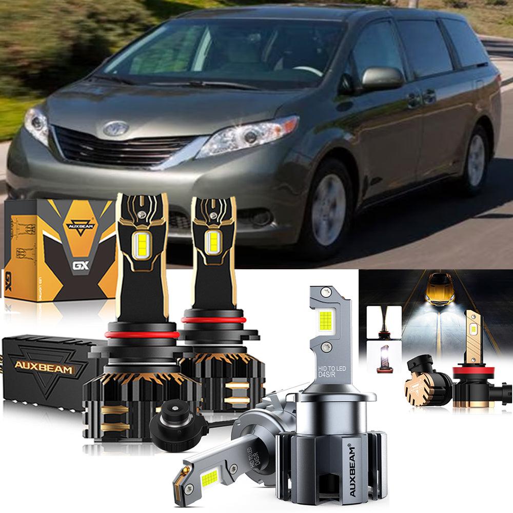 For 2011-2019 Toyota Sienna 9005 D4S LED Headlight Bulbs Bundle - Auxbeam  – éclairage LED auto