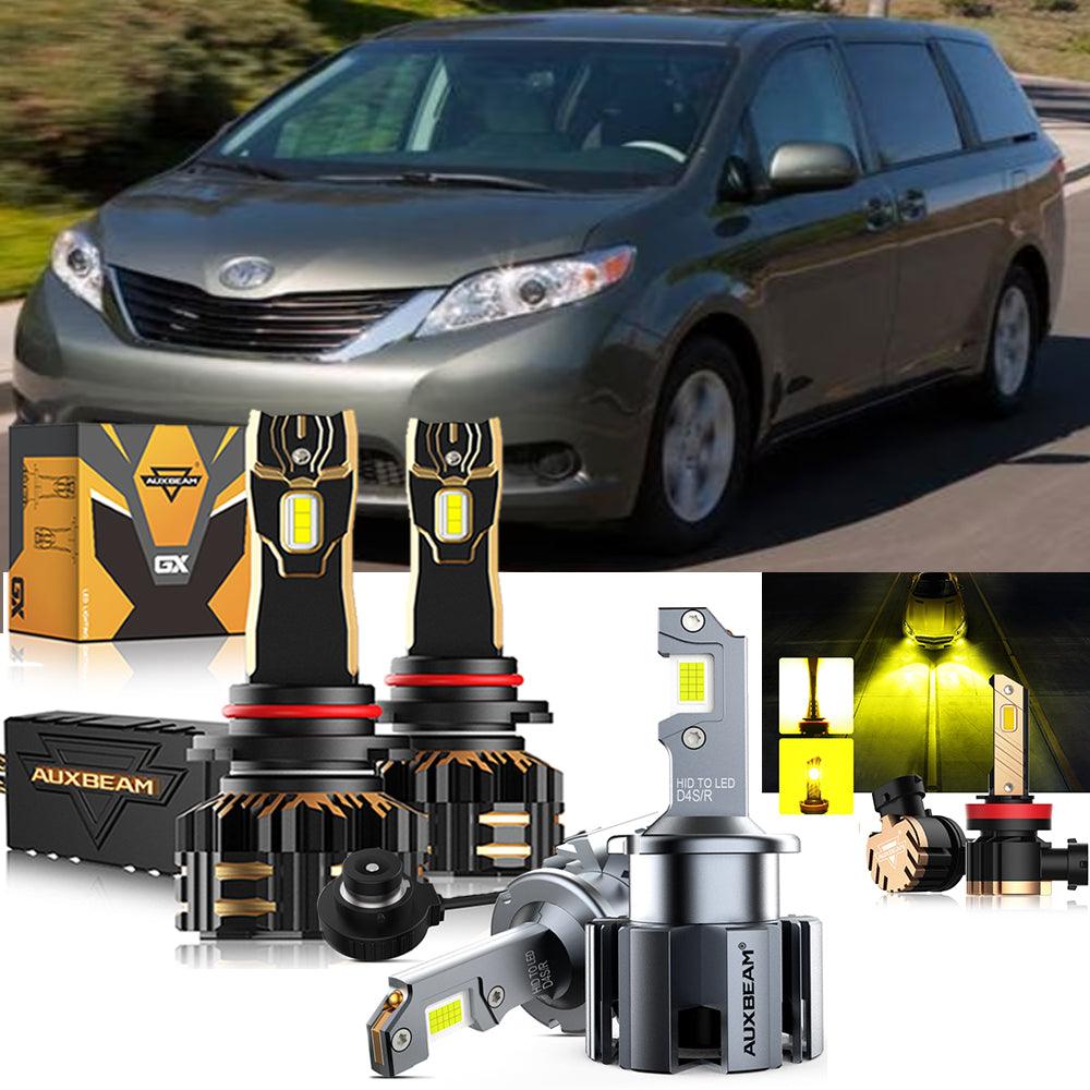 For 2011-2019 Toyota Sienna 9005 D4S LED Headlight Bulbs Bundle - Auxbeam  – éclairage LED auto